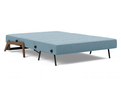 Innovation Living Cubed Full Size Sofa Bed with Dark Wood Legs - 525 Mixed Dance Light Blue