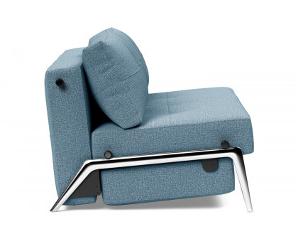 Innovation Living Cubed Full Size Sofa Bed with Alu Legs - 525 Mixed Dance Light Blue