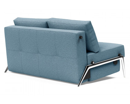 Innovation Living Cubed Full Size Sofa Bed with Alu Legs - 525 Mixed Dance Light Blue