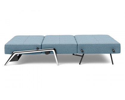 Innovation Living Cubed Full Size Sofa Bed with Alu Legs - 525 Mixed Dance Light Blue