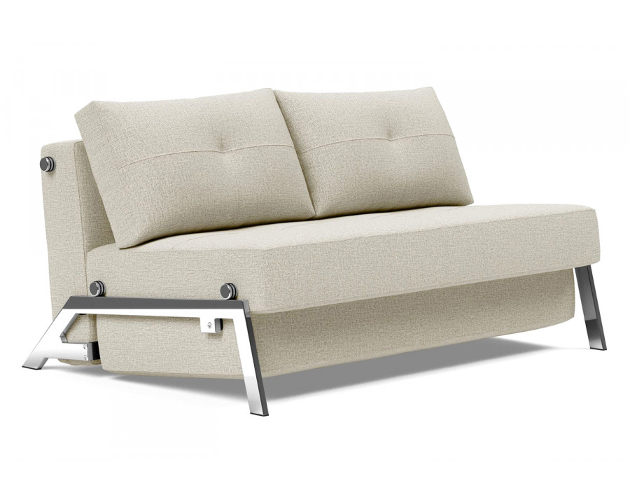 Innovation Living Cubed Full Size Sofa Bed with Chrome legs - 527 Mixed Dance Natural