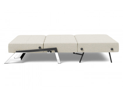 Innovation Living Cubed Full Size Sofa Bed with Chrome legs - 527 Mixed Dance Natural