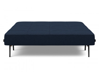 Innovation Living Cubed Full Size Sofa Bed with Dark Wood Legs - 528 Mixed Dance Blue