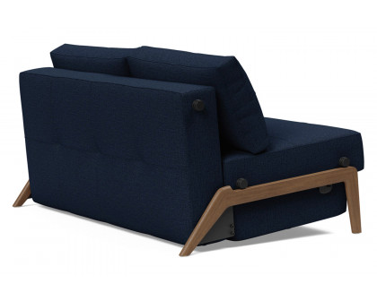 Innovation Living Cubed Full Size Sofa Bed with Dark Wood Legs - 528 Mixed Dance Blue