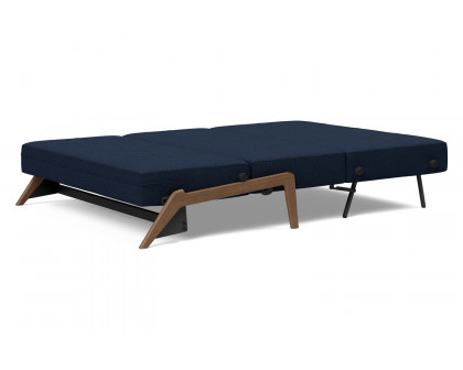 Innovation Living Cubed Full Size Sofa Bed with Dark Wood Legs - 528 Mixed Dance Blue