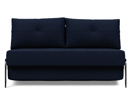 Innovation Living Cubed Full Size Sofa Bed with Alu Legs - 528 Mixed Dance Blue