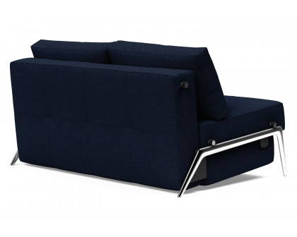 Innovation Living Cubed Full Size Sofa Bed with Alu Legs - 528 Mixed Dance Blue