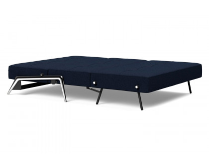 Innovation Living Cubed Full Size Sofa Bed with Alu Legs - 528 Mixed Dance Blue