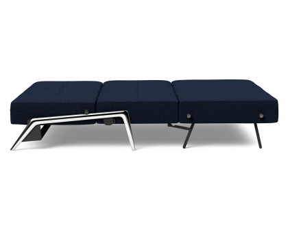 Innovation Living Cubed Full Size Sofa Bed with Alu Legs - 528 Mixed Dance Blue