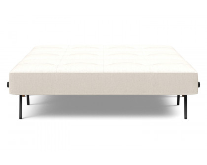 Innovation Living Cubed Full Size Sofa Bed with Dark Wood Legs - 531 Bouclé Off White