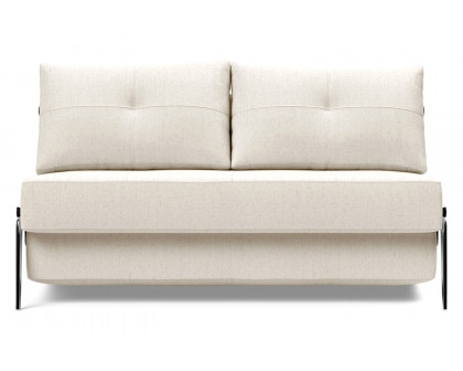 Innovation Living Cubed Full Size Sofa Bed with Alu Legs - 531 Bouclé Off White