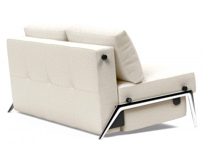 Innovation Living Cubed Full Size Sofa Bed with Alu Legs - 531 Bouclé Off White