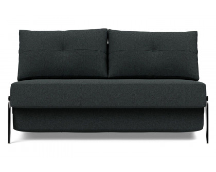 Innovation Living Cubed Full Size Sofa Bed with Alu Legs - 534 Bouclé Black Raven