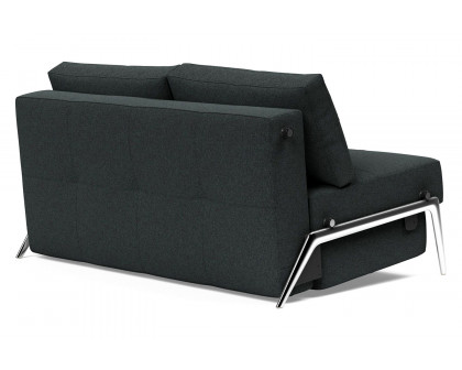 Innovation Living Cubed Full Size Sofa Bed with Alu Legs - 534 Bouclé Black Raven