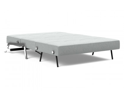 Innovation Living Cubed Full Size Sofa Bed with Chrome legs - 538 Melange Light Gray