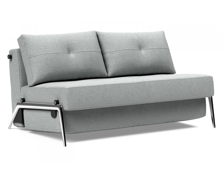 Innovation Living Cubed Full Size Sofa Bed with Alu Legs - 538 Melange Light Gray