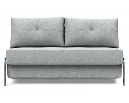 Innovation Living Cubed Full Size Sofa Bed with Alu Legs - 538 Melange Light Gray