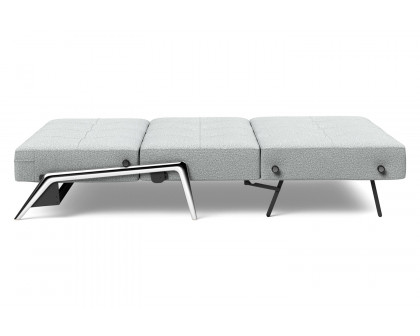 Innovation Living Cubed Full Size Sofa Bed with Alu Legs - 538 Melange Light Gray