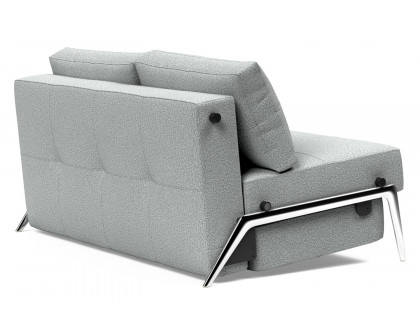 Innovation Living Cubed Full Size Sofa Bed with Alu Legs - 538 Melange Light Gray