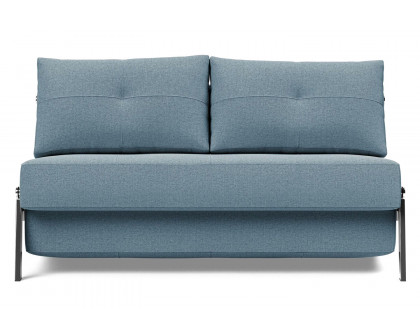 Innovation Living Cubed Full Size Sofa Bed with Chrome legs - 558 Soft Indigo