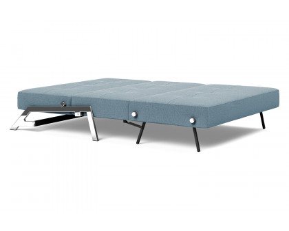 Innovation Living Cubed Full Size Sofa Bed with Chrome legs - 558 Soft Indigo