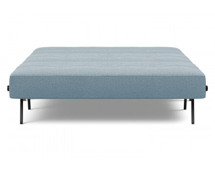 Innovation Living Cubed Full Size Sofa Bed with Dark Wood Legs - 558 Soft Indigo