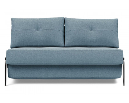 Innovation Living Cubed Full Size Sofa Bed with Alu Legs - 558 Soft Indigo