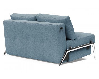 Innovation Living Cubed Full Size Sofa Bed with Alu Legs - 558 Soft Indigo