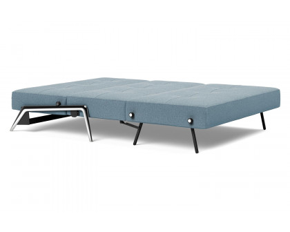 Innovation Living Cubed Full Size Sofa Bed with Alu Legs - 558 Soft Indigo