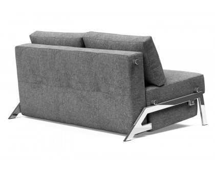 Innovation Living Cubed Full Size Sofa Bed with Chrome legs - 563 Twist Charcoal