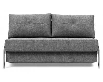 Innovation Living Cubed Full Size Sofa Bed with Alu Legs - 563 Twist Charcoal