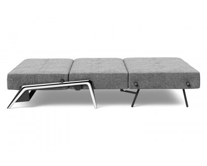 Innovation Living Cubed Full Size Sofa Bed with Alu Legs - 563 Twist Charcoal