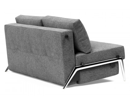 Innovation Living Cubed Full Size Sofa Bed with Alu Legs - 563 Twist Charcoal