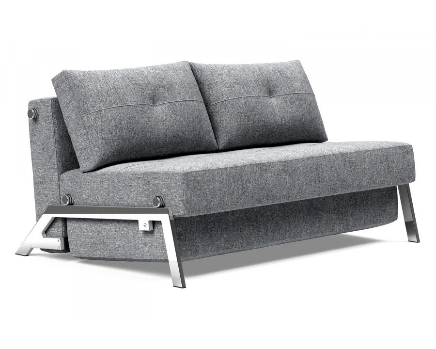 Innovation Living Cubed Full Size Sofa Bed with Chrome legs - 565 Twist Granite