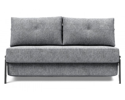 Innovation Living Cubed Full Size Sofa Bed with Chrome legs - 565 Twist Granite