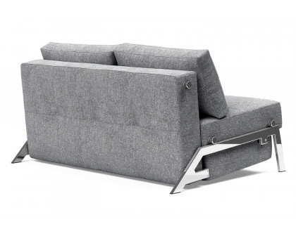 Innovation Living Cubed Full Size Sofa Bed with Chrome legs - 565 Twist Granite