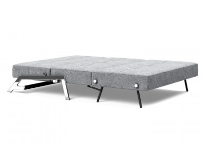 Innovation Living Cubed Full Size Sofa Bed with Chrome legs - 565 Twist Granite