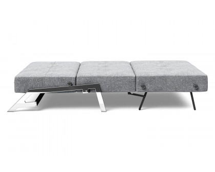 Innovation Living Cubed Full Size Sofa Bed with Chrome legs - 565 Twist Granite