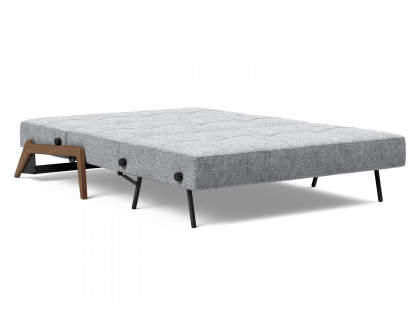 Innovation Living Cubed Full Size Sofa Bed with Dark Wood Legs - 565 Twist Granite