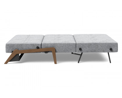 Innovation Living Cubed Full Size Sofa Bed with Dark Wood Legs - 565 Twist Granite