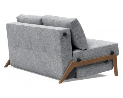 Innovation Living Cubed Full Size Sofa Bed with Dark Wood Legs - 565 Twist Granite