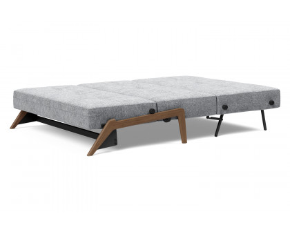 Innovation Living Cubed Full Size Sofa Bed with Dark Wood Legs - 565 Twist Granite