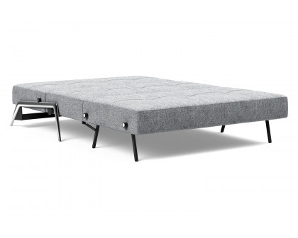 Innovation Living Cubed Full Size Sofa Bed with Alu Legs - 565 Twist Granite