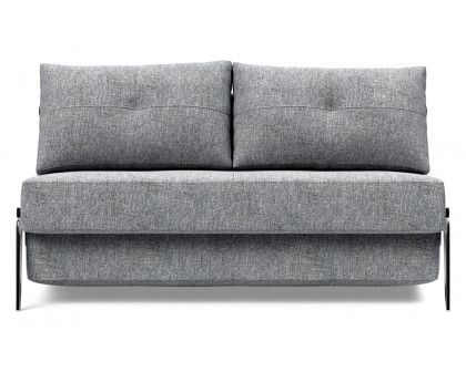 Innovation Living Cubed Full Size Sofa Bed with Alu Legs - 565 Twist Granite