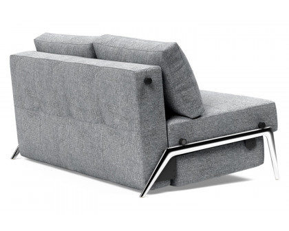 Innovation Living Cubed Full Size Sofa Bed with Alu Legs - 565 Twist Granite