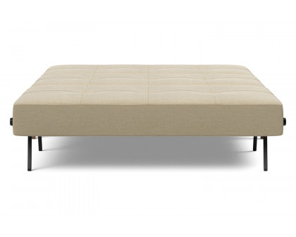 Innovation Living Cubed Full Size Sofa Bed with Dark Wood Legs - 571 Vivus Dusty Sand