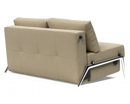 Innovation Living Cubed Full Size Sofa Bed with Alu Legs - 571 Vivus Dusty Sand