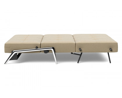 Innovation Living Cubed Full Size Sofa Bed with Alu Legs - 571 Vivus Dusty Sand