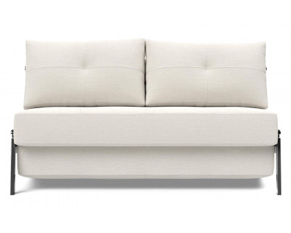 Innovation Living Cubed Full Size Sofa Bed with Chrome legs - 574 Vivus Dusty Off White