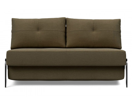 Innovation Living Cubed Full Size Sofa Bed with Alu Legs - 575 Vivus Dusty Olive